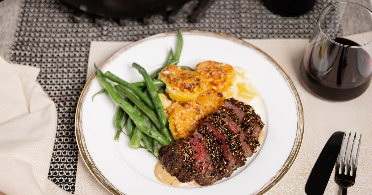 Cast-Iron Steak Au Poivre | Beef Loving Texans | Beef Loving Texans is your one-stop information cen